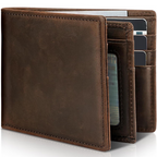 Stylowy składany portfel skórzany z ochroną RFID