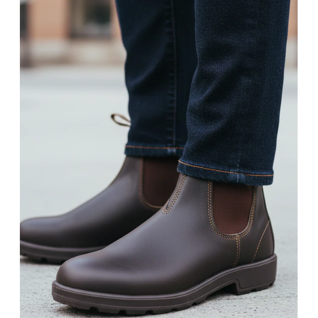 Men's Chelsea Boots with Elastic Side Panels and Pull Tabs Waterproof Slip-On - Image 2