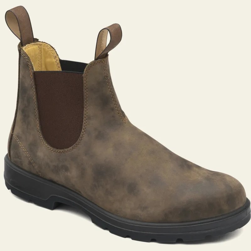 Men's Chelsea Boots with Elastic Side Panels and Pull Tabs Waterproof Slip-On - Image 3