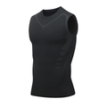 Men's Compression Tank Top Undershirt with Knit and Chest Support - Image 2