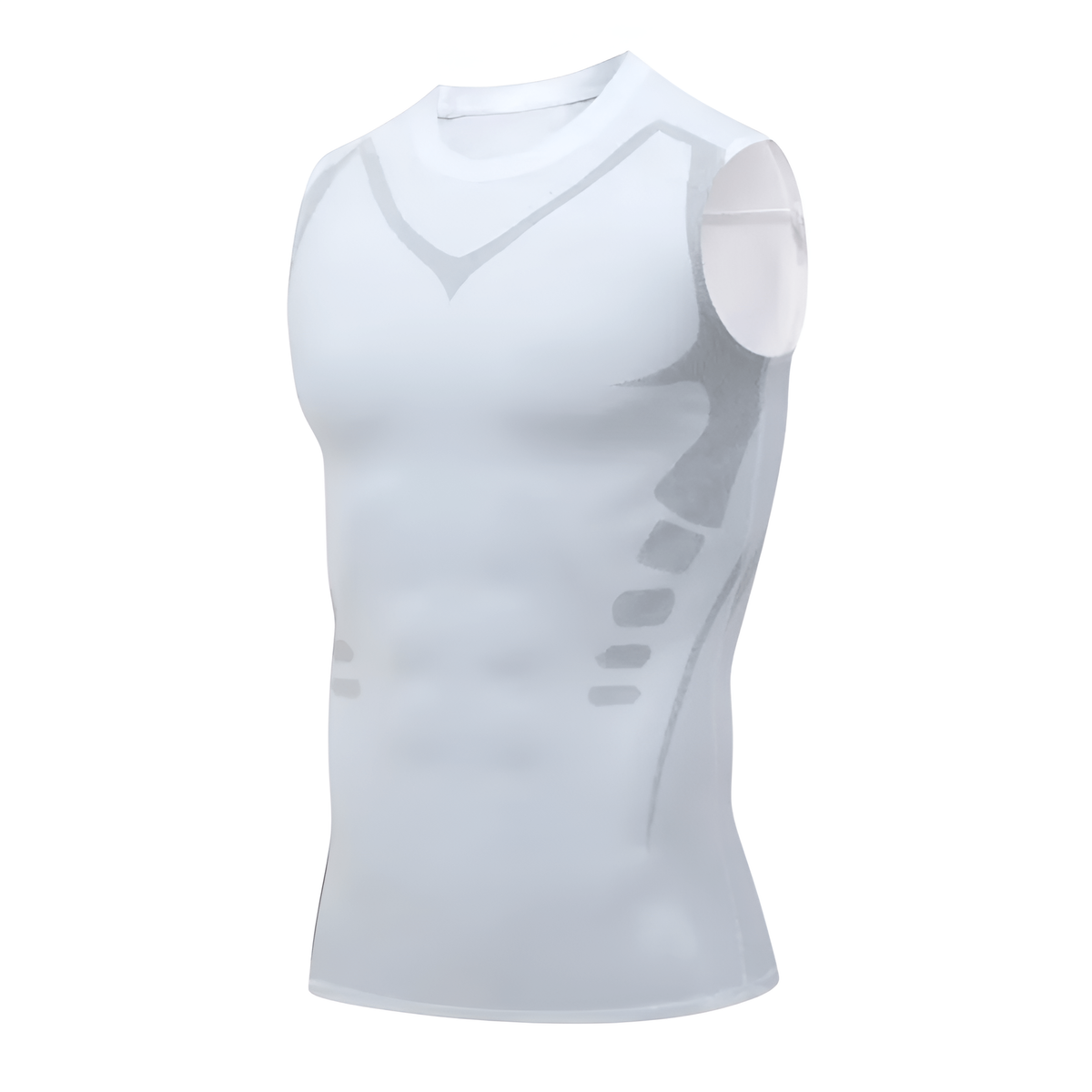 Men's Compression Tank Top Undershirt with Knit and Chest Support - Image 3