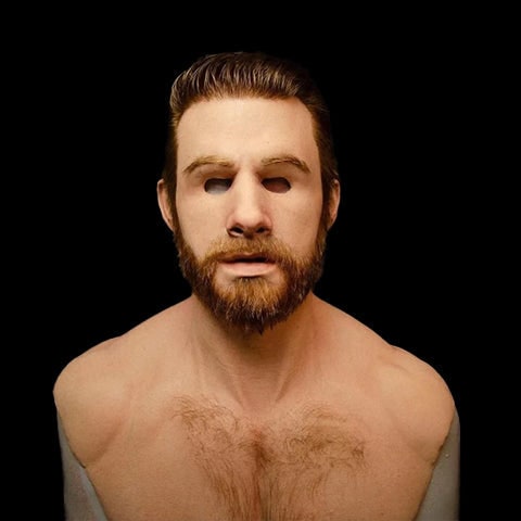 Men's Old Man Mask with Realistic Silicone Chest Bib and Detailed Facial Features - Image 15