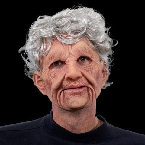 Men's Old Man Mask with Realistic Silicone Chest Bib and Detailed Facial Features - Image 18
