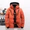 Men's Puffer Jacket with Quilted Design Integrated Hood and Zippered Pockets - Image 10