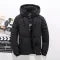 Men's Puffer Jacket with Quilted Design Integrated Hood and Zippered Pockets - Image 6