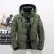 Men's Puffer Jacket with Quilted Design Integrated Hood and Zippered Pockets - Image 7