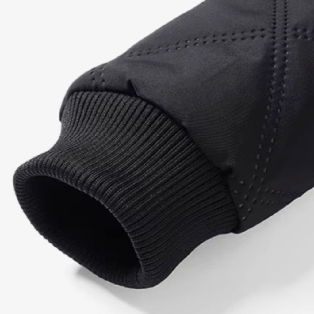 Men's Winter Bomber Jacket with Diamond Quilted Shell and Fleece Lining - Image 10