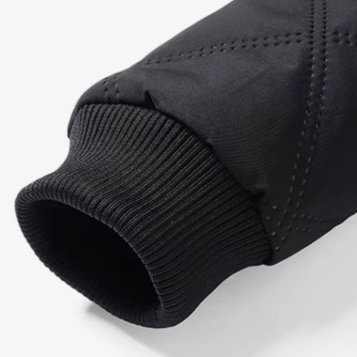 Men's Winter Bomber Jacket with Diamond Quilted Shell and Fleece Lining - Image 10