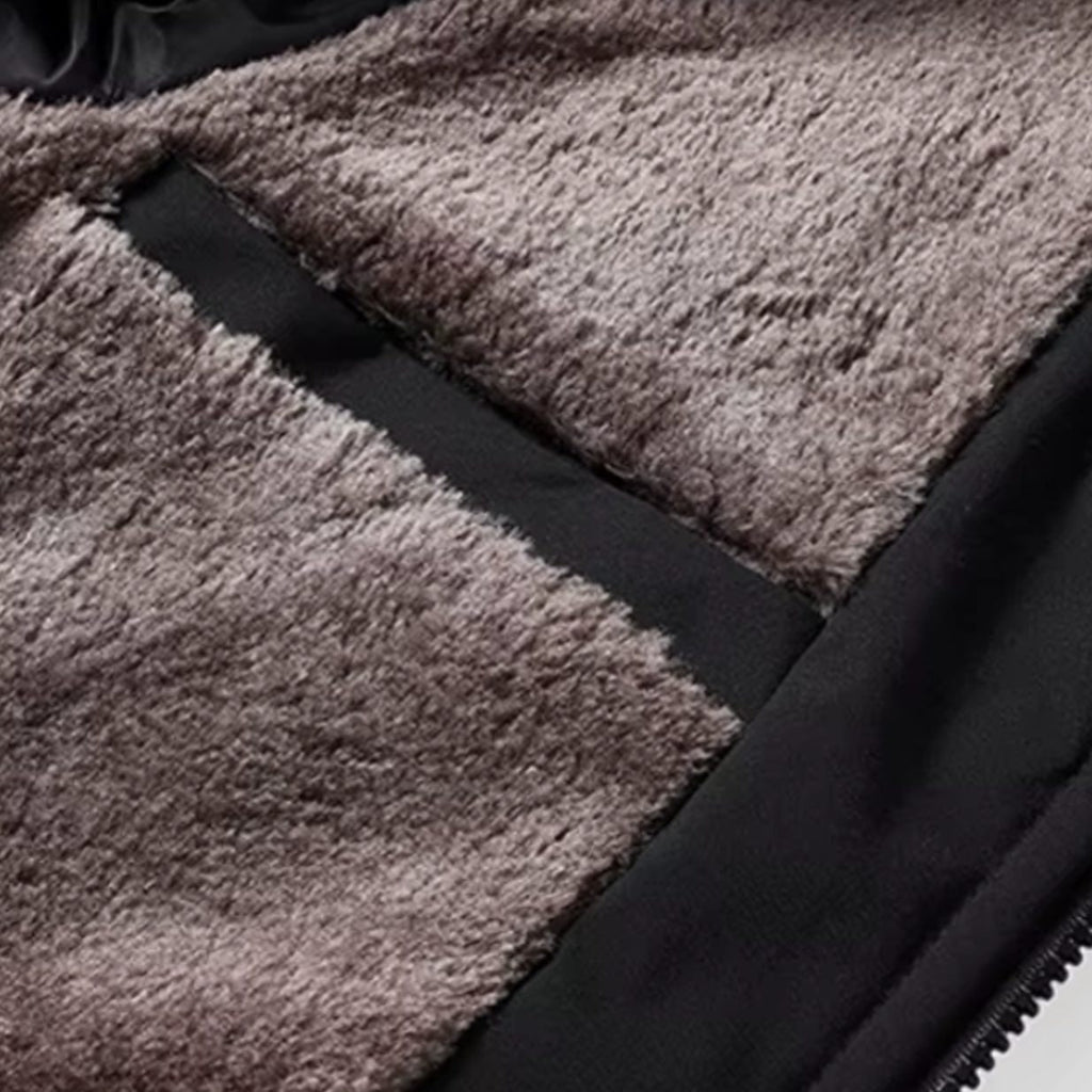 Men's Winter Bomber Jacket with Diamond Quilted Shell and Fleece Lining - Image 6