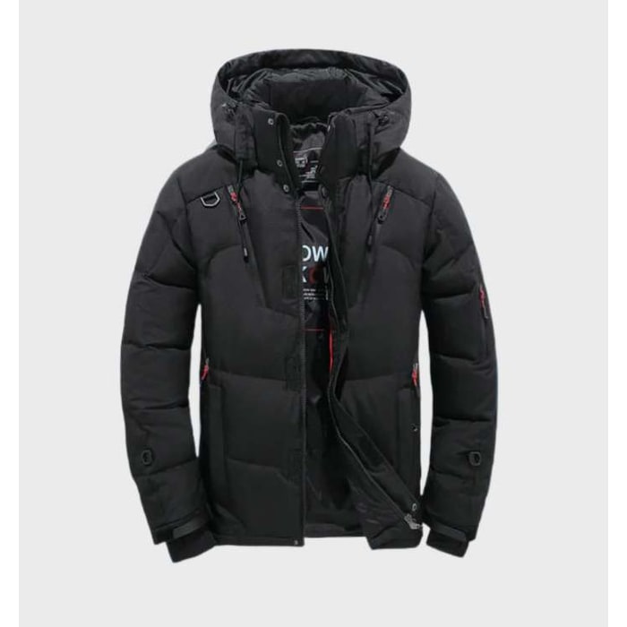 Men's Winter Jackets Hooded Puffer with Windproof Water-Resistant Shell and Multiple Zip Pockets - Image 1