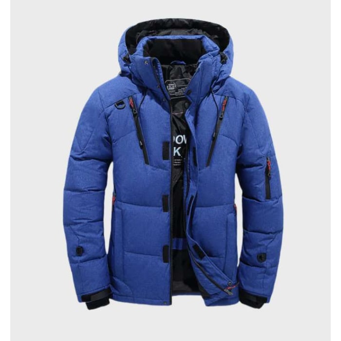 Men's Winter Jackets Hooded Puffer with Windproof Water-Resistant Shell and Multiple Zip Pockets - Image 4