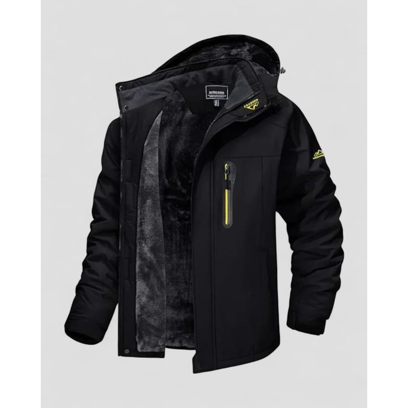 Men's Winter Jackets with Fleece Lining Water-Resistant Shell and Hood - Image 1