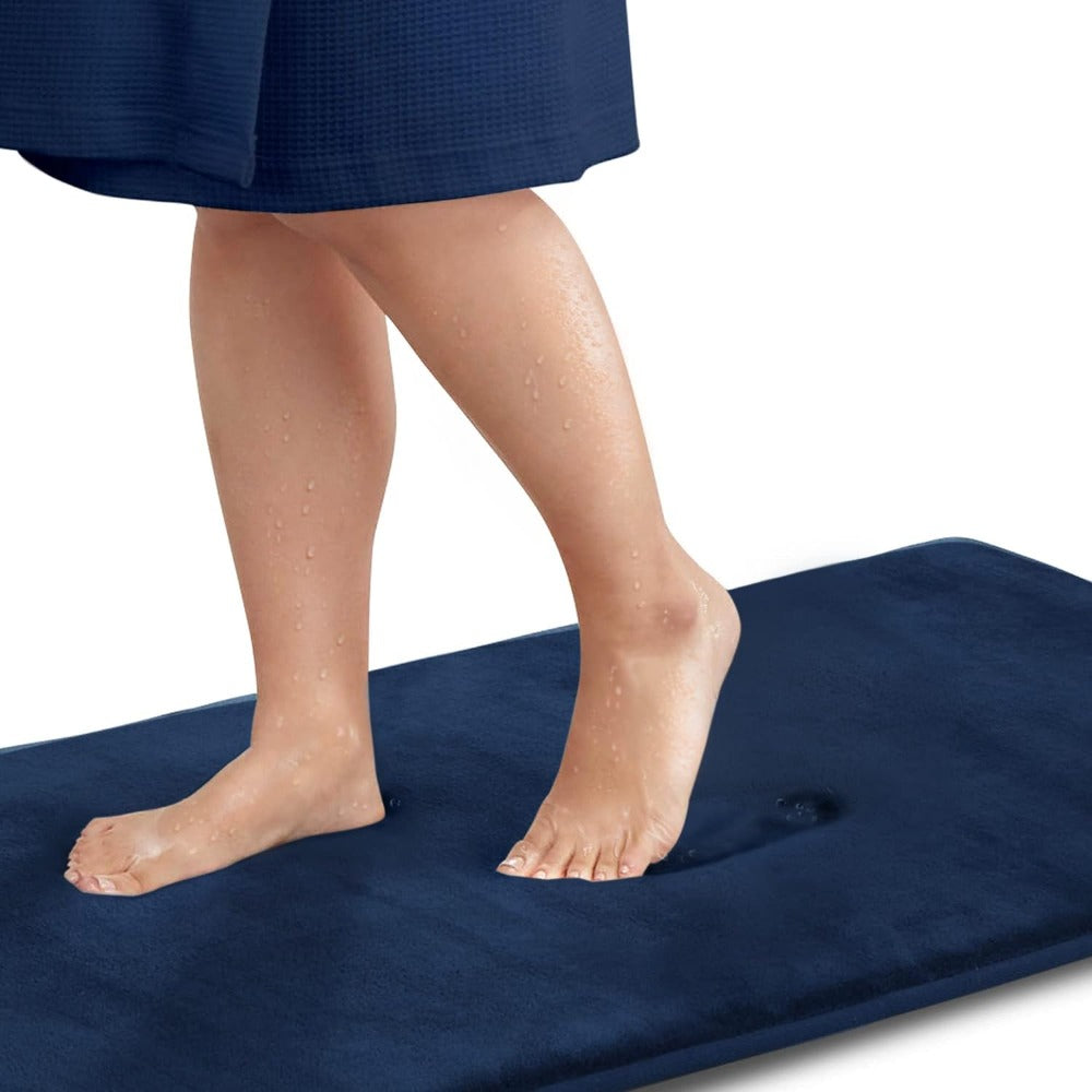 Advanced quick-drying memory foam non-slip bathroom rug