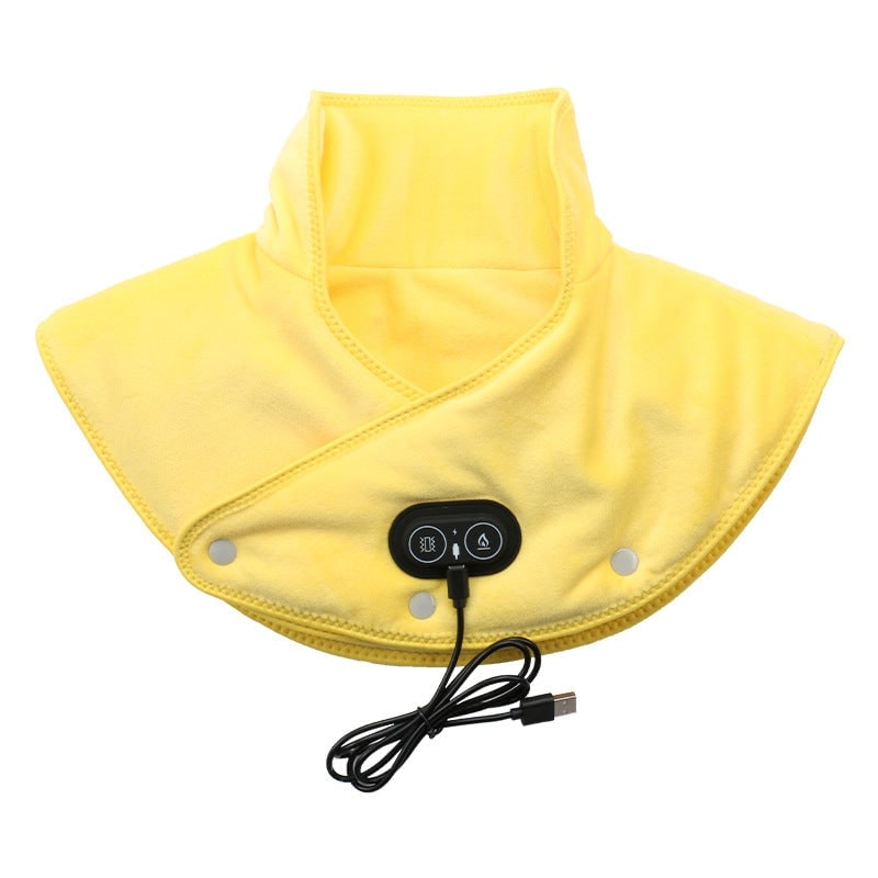 Neck Heating Pad with Vibration Massage Electric Shoulder Warmer and Plush Fleece - Image 3