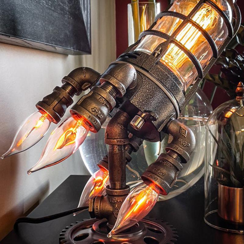 Stylowa Lampa Rakieta Steampunk do Wnętrz