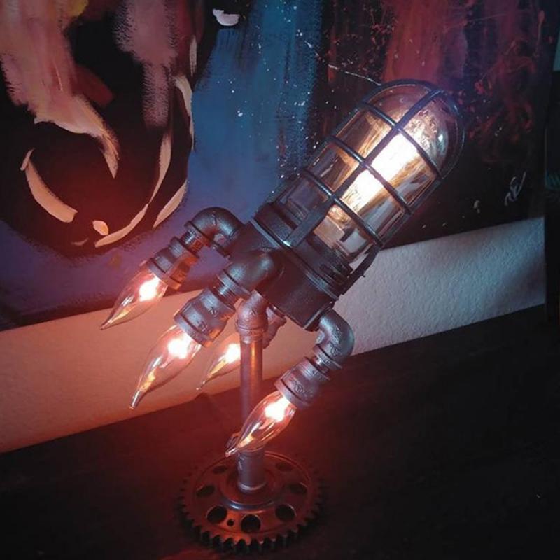 Stylowa Lampa Rakieta Steampunk do Wnętrz