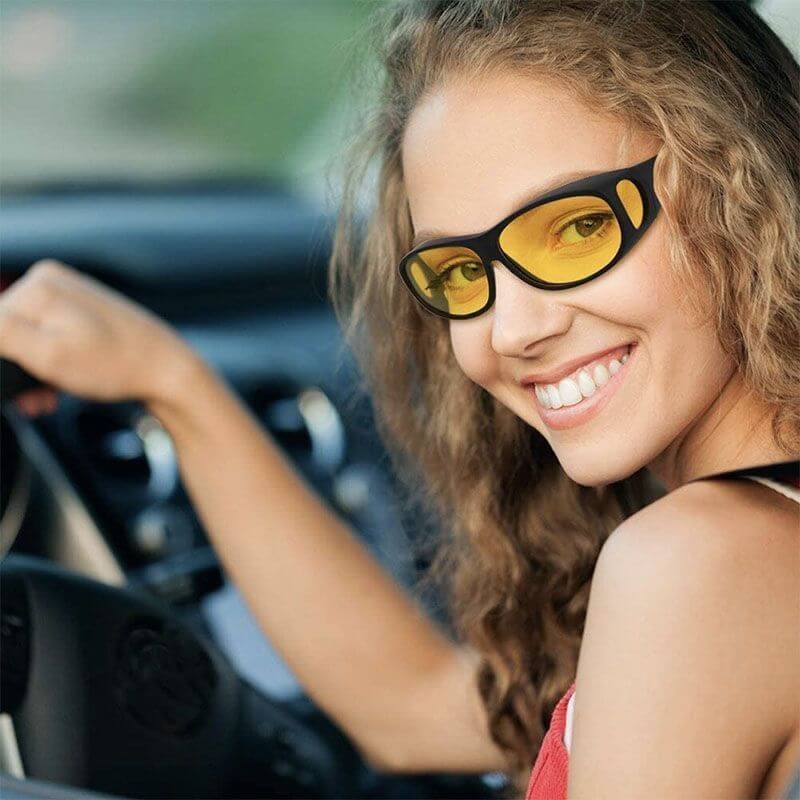 Night Driving Glasses with Anti-Glare Wrap-Around Design and Over-Glasses Fit - Image 10