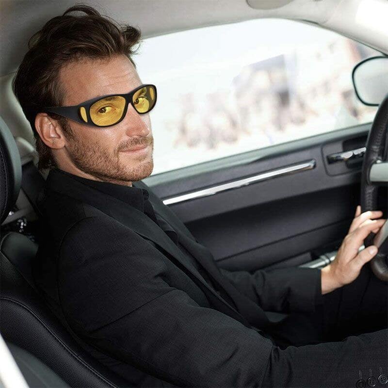Night Driving Glasses with Anti-Glare Wrap-Around Design and Over-Glasses Fit - Image 12