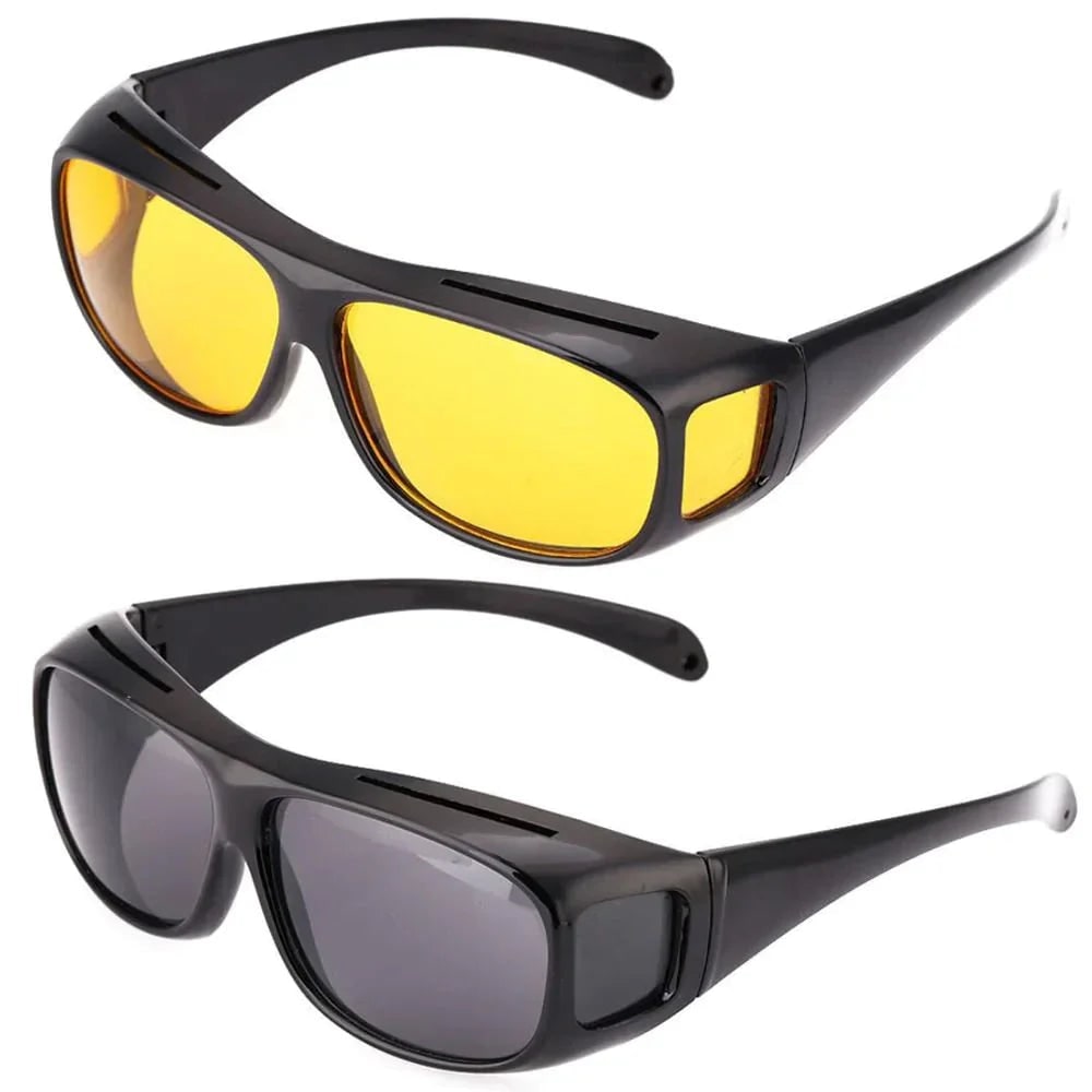 Night Driving Glasses with Anti-Glare Wrap-Around Design and Over-Glasses Fit - Image 6