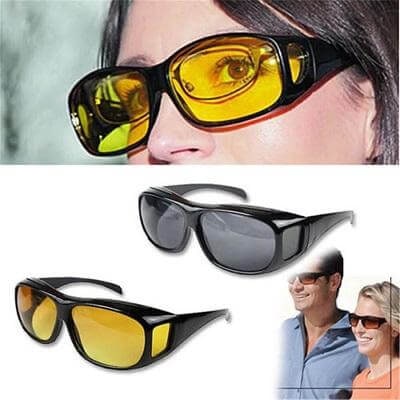 Night Driving Glasses with Anti-Glare Wrap-Around Design and Over-Glasses Fit - Image 9