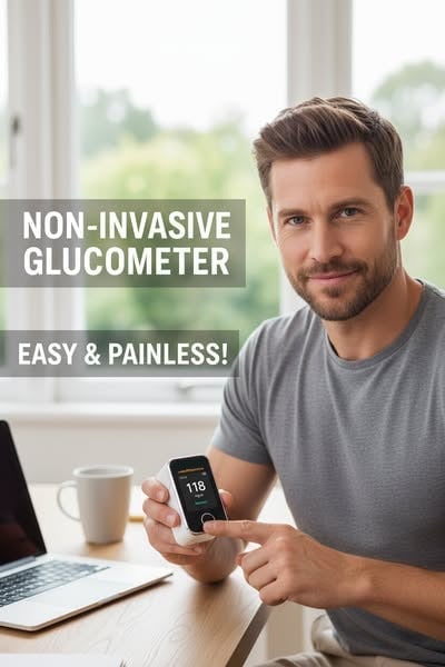 Non Invasive Glucometer Portable Fingertip Blood Glucose Monitor with Digital Display - Image 6