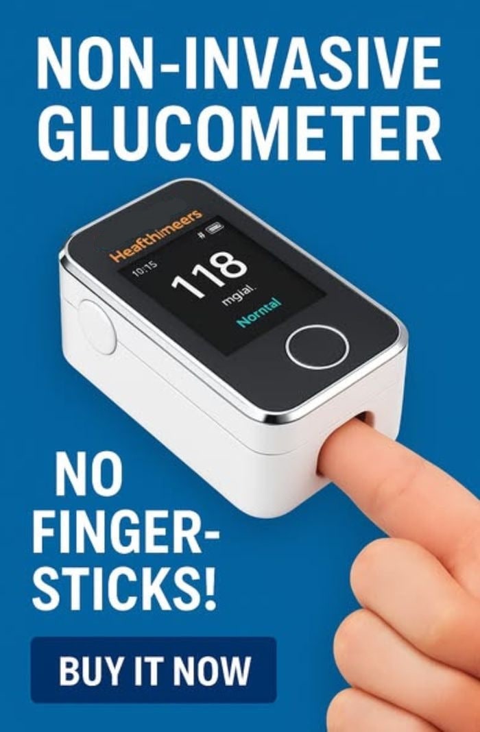 Non Invasive Glucometer Portable Fingertip Blood Glucose Monitor with Digital Display - Image 8