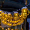 Novelty String Lights Beer Mug with Warm LED for Outdoor Patio and Battery Operated Decor - Image 1