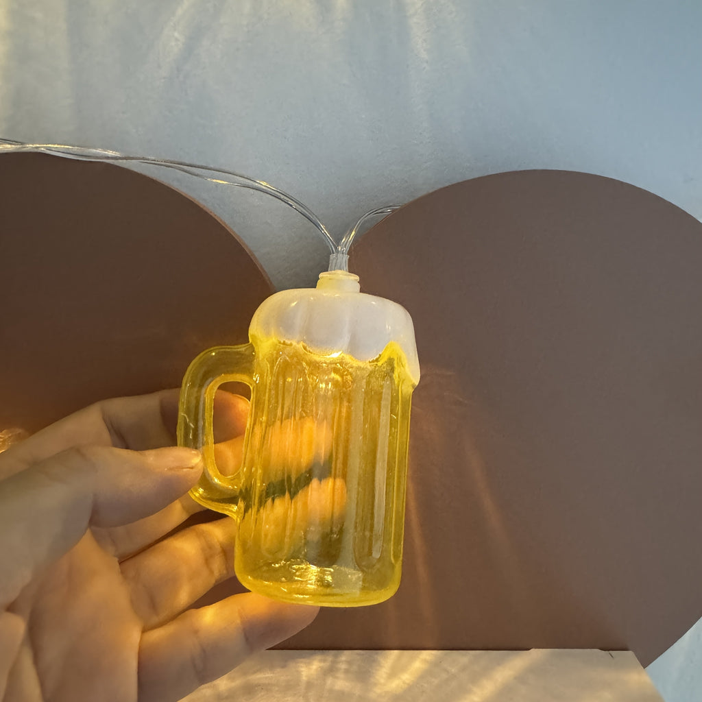 Novelty String Lights Beer Mug with Warm LED for Outdoor Patio and Battery Operated Decor - Image 8