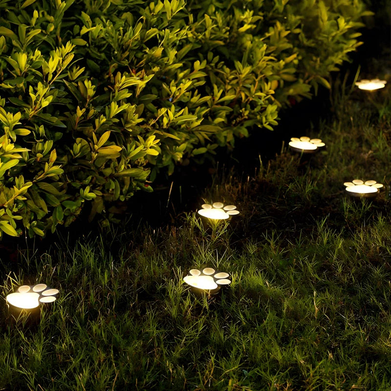 Lampe de jardin chaude en fausse fourrure imperméable solaire