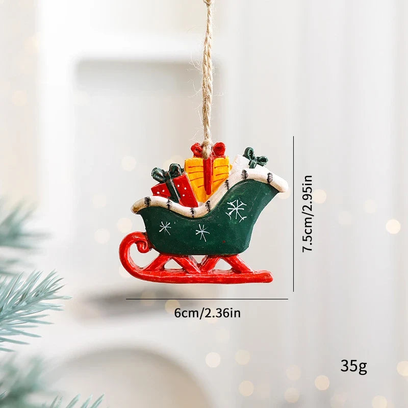 Old World Christmas Ornaments with Hand-Painted Resin and Jute Hanging String - Image 10