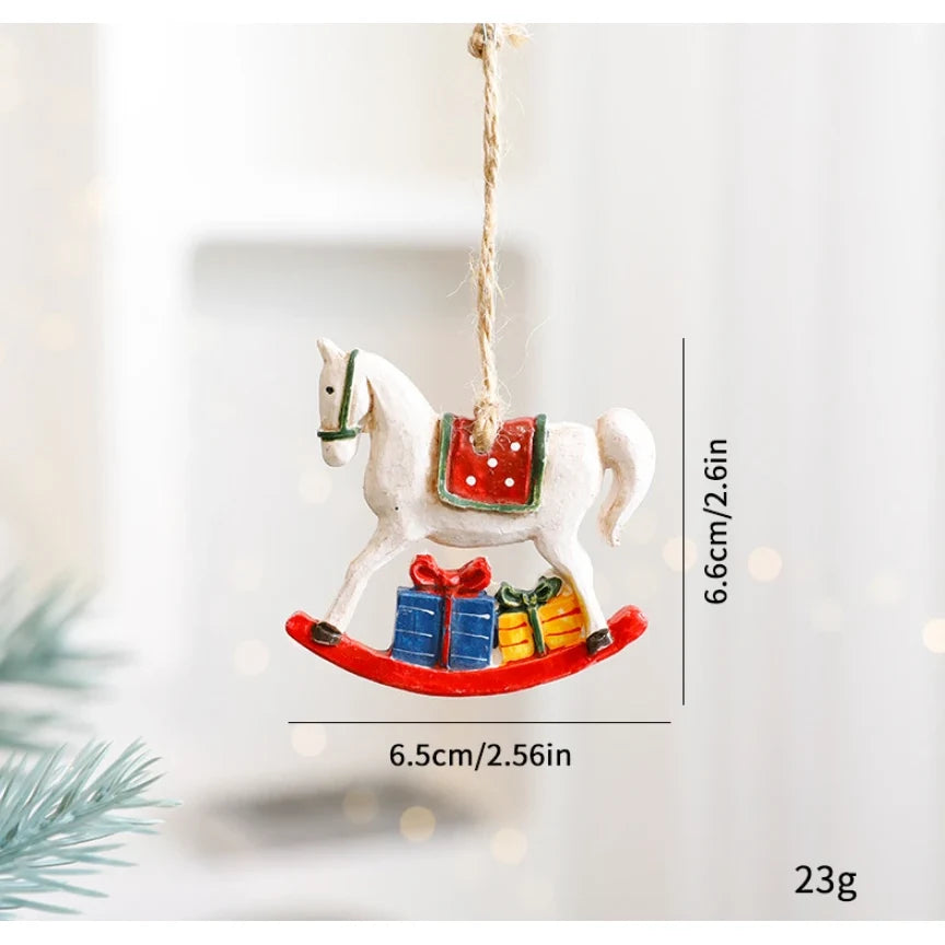 Old World Christmas Ornaments with Hand-Painted Resin and Jute Hanging String - Image 7