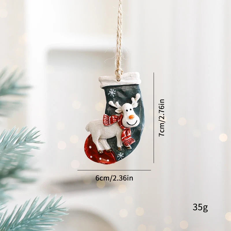 Old World Christmas Ornaments with Hand-Painted Resin and Jute Hanging String - Image 8