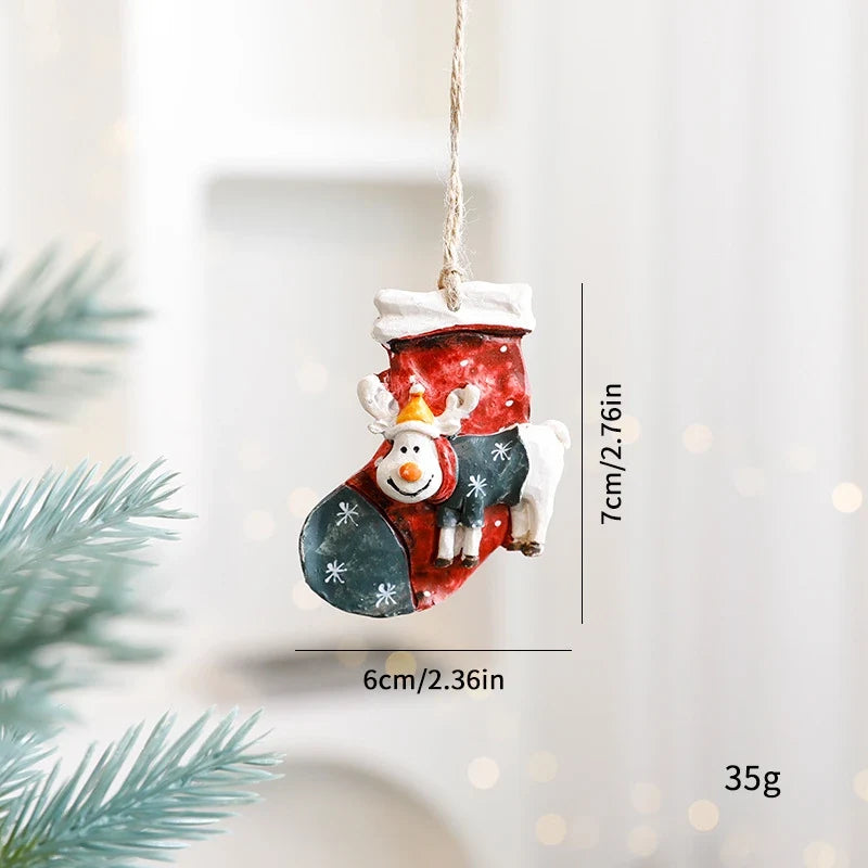 Old World Christmas Ornaments with Hand-Painted Resin and Jute Hanging String - Image 9