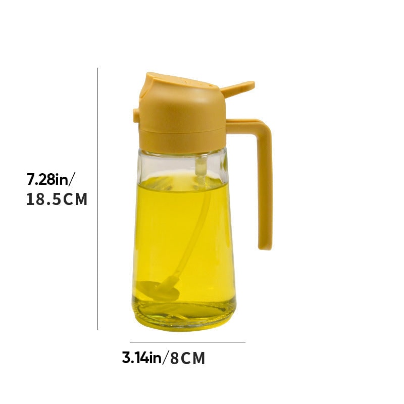 Olive Oil Dispenser Bottle with Glass Sprayer and Flip-Top Pouring Spout - Image 11