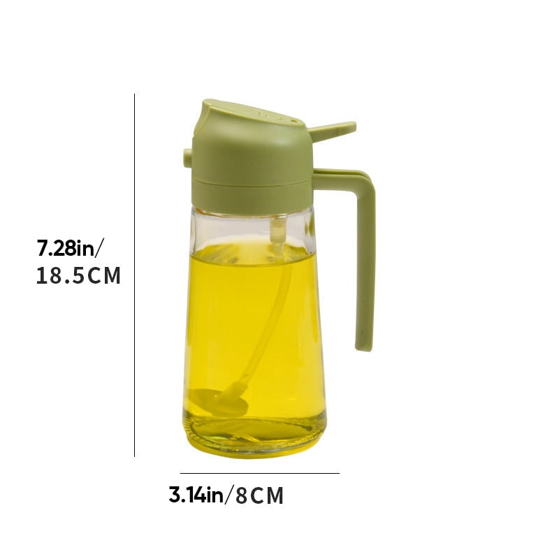 Olive Oil Dispenser Bottle with Glass Sprayer and Flip-Top Pouring Spout - Image 13