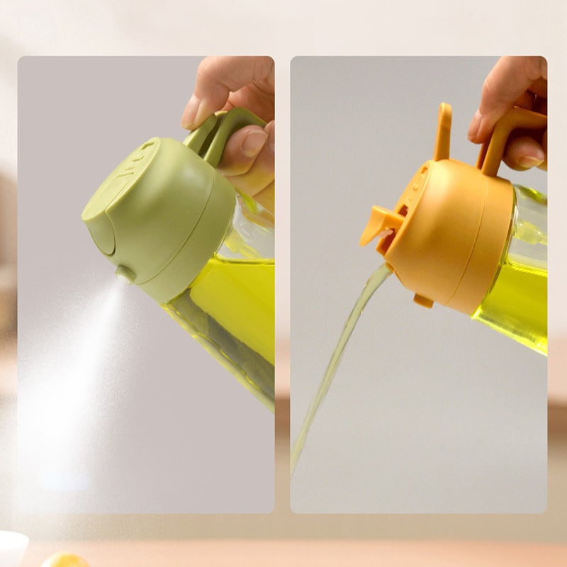 Olive Oil Dispenser Bottle with Glass Sprayer and Flip-Top Pouring Spout - Image 6