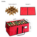 Ornament Storage Box with Zippered Lid and Dividers for Christmas Decorations - Image 5
