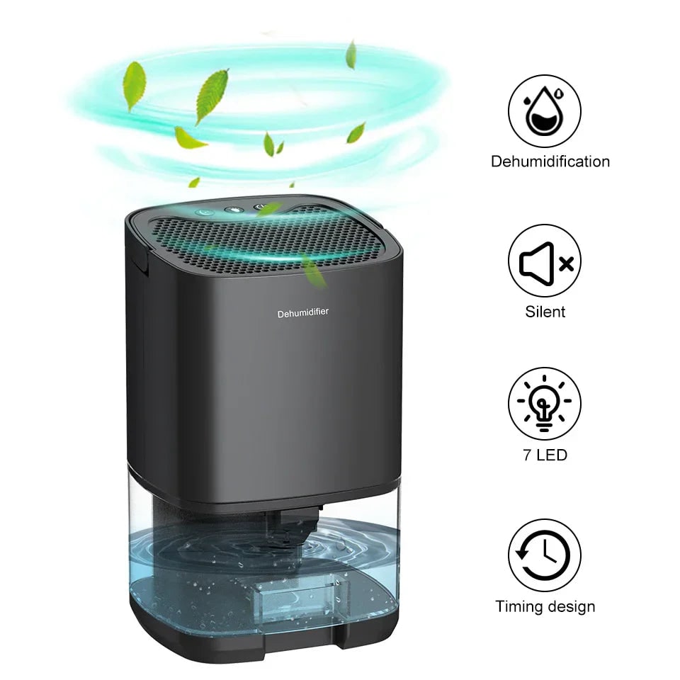 Osuszacz Powietrza z Osuszaniem Wilgoci i Jonizacją Zbiornik 1000ml Lampka Nocna LED - Image 5