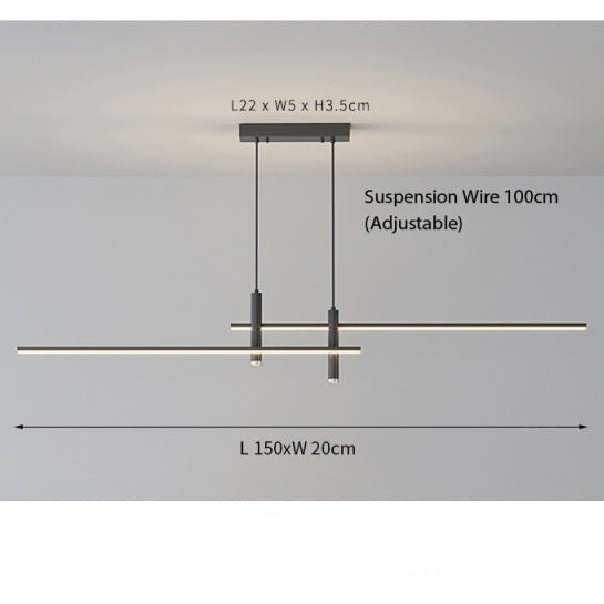 Lampada a sospensione LED lineare minimalista regolabile