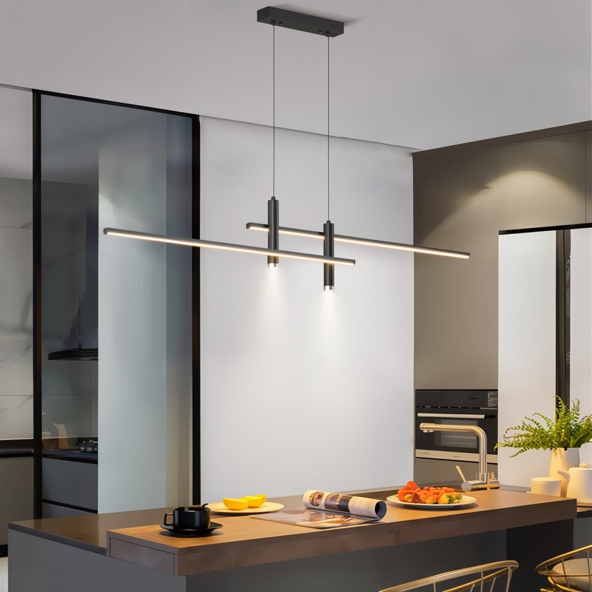 Lampada a sospensione LED lineare minimalista regolabile