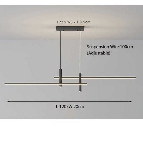 Lampada a sospensione LED lineare minimalista regolabile