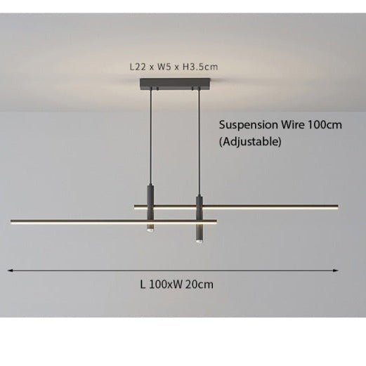 Lampada a sospensione LED lineare minimalista regolabile