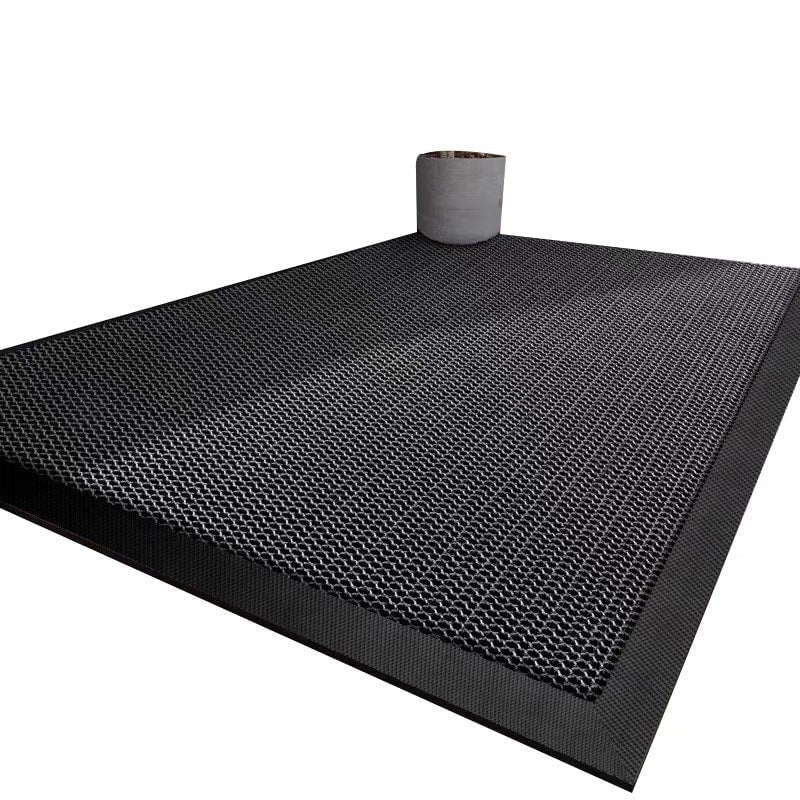 Outdoor Doormat with Heavy Duty Rubber Border and Coiled PVC Loop Surface for Front Door Entrance - Image 3