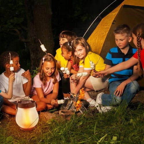Outdoor Solar Lantern with Flickering Flame Effect and Jute Rope Handle - Image 11
