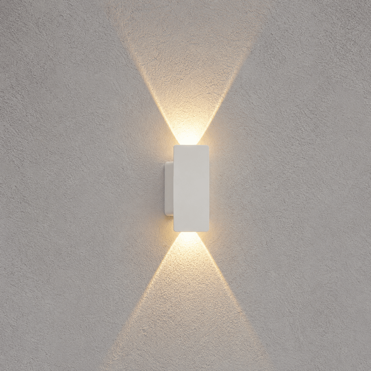 Outdoor Wall Sconce with LED Up Down Lighting and Modern Rectangular Design - Image 6