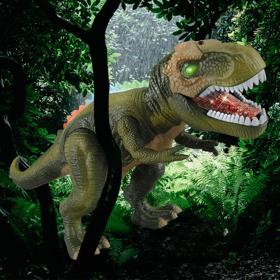 Giocattolo interattivo dinosauro con effetti sonori e LED