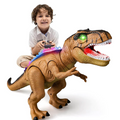Dinosaure rugissant réaliste avec lumière LED