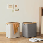 Pojemny składany kosz na pranie z tkaniny