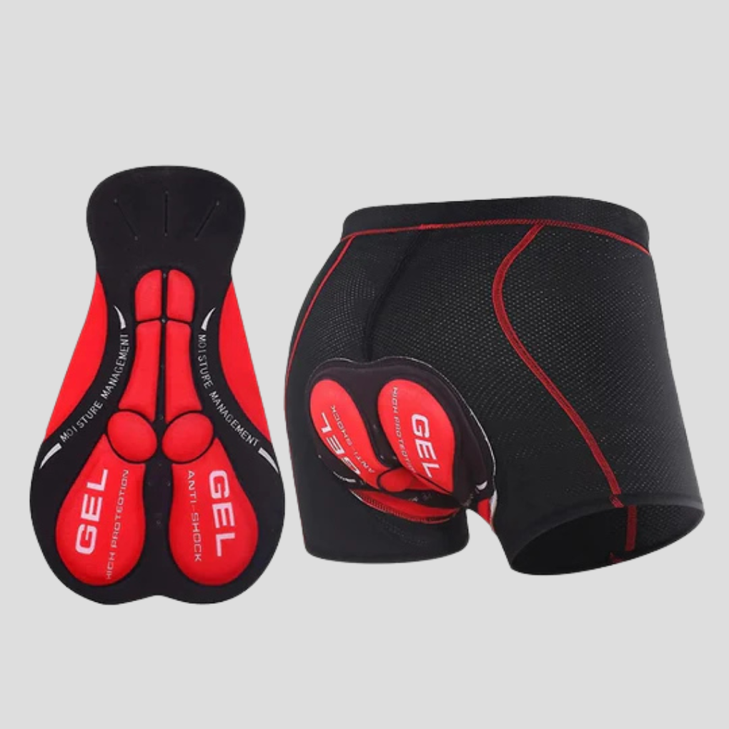 Padded Bike Shorts with Gel Seat Cushion and Breathable Mesh Panels - Image 2