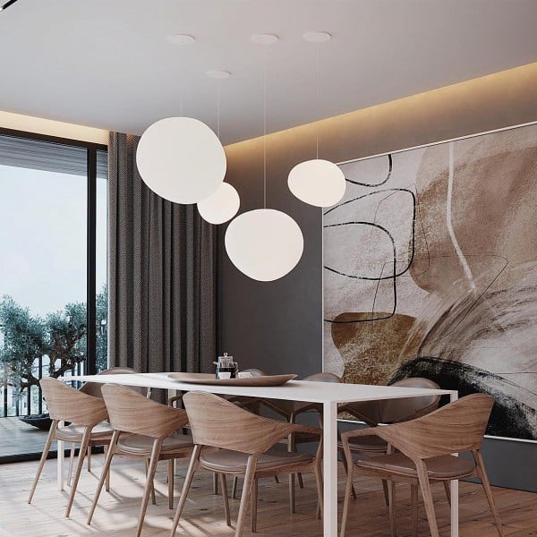 Jasna minimalistyczna lampa sufitowa do nowoczesnego domu